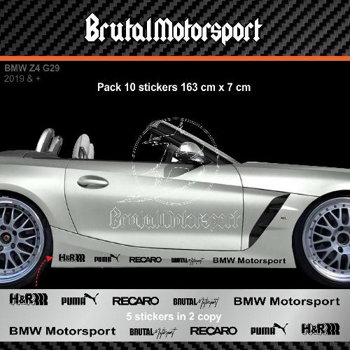 BMW MOTORSPORT 10 stickers 167 cm side skirt decals for BMW Z3 Z4 BMW
