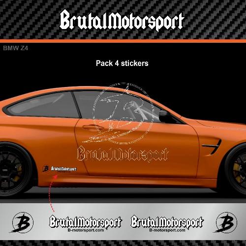 4 sticker BRUTALMOTORSPORT BMW bicolore BMW